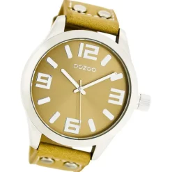 Oozoo Herren Armbanduhr Timepieces Analog Leder gelb UOC1055A