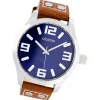 Oozoo Herren Armbanduhr Timepieces Analog Leder braun UOC1065A