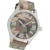 Oozoo Herren Armbanduhr Timepieces Analog Leder mehrfarbig UOC1066A