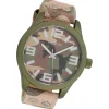 Oozoo Herren Armbanduhr Timepieces Analog Leder mehrfarbig UOC1067A