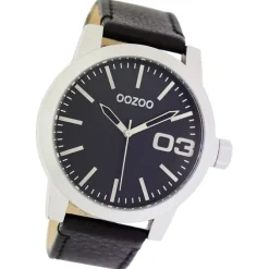 Oozoo Herren Armbanduhr Timepieces Analog Leder schwarz UOC5149A