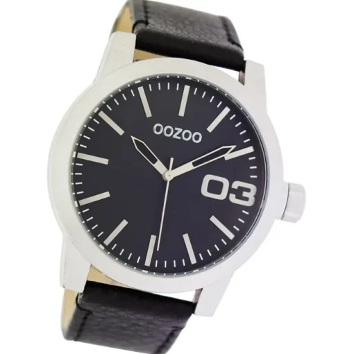 Oozoo Herren Armbanduhr Timepieces Analog Leder schwarz UOC5149A