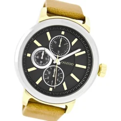 Oozoo Herren Armbanduhr Timepieces Analog Leder gelb UOC6065A