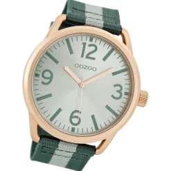 Oozoo Herren Armbanduhr Timepieces Analog Leder grün UOC7052A