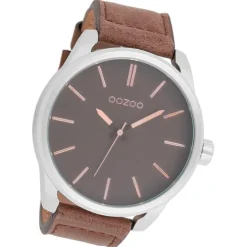 Oozoo Herren Armbanduhr Timepieces Analog Leder braun UOC7073A