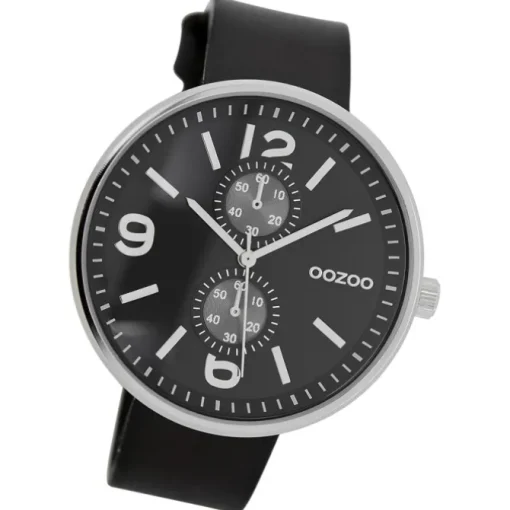 Oozoo Herren Armbanduhr Timepieces Analog Leder schwarz UOC7079A