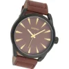 Oozoo Herren Armbanduhr Timepieces Analog Leder braun UOC8227A