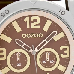 Oozoo Herren Armbanduhr Timepieces Analog Leder braun UOC8306A