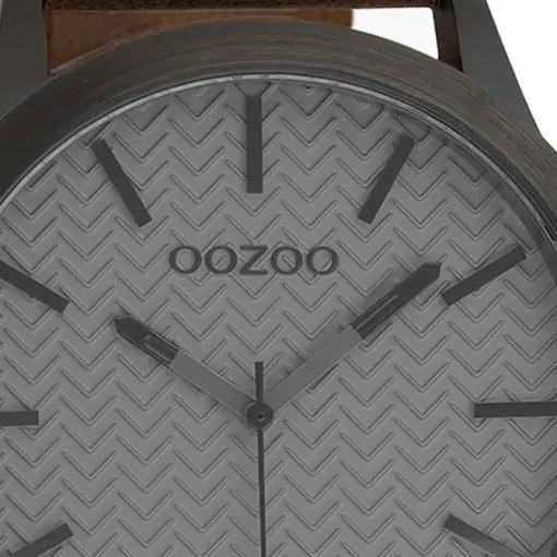 Oozoo Herren Armbanduhr Timepieces Analog Leder dunkelbraun UOC9012A