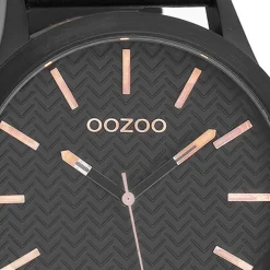 Oozoo Herren Armbanduhr Timepieces Analog Leder schwarz UOC9014A