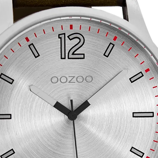 Oozoo Herren Armbanduhr Timepieces Analog Leder braun UOC9048A