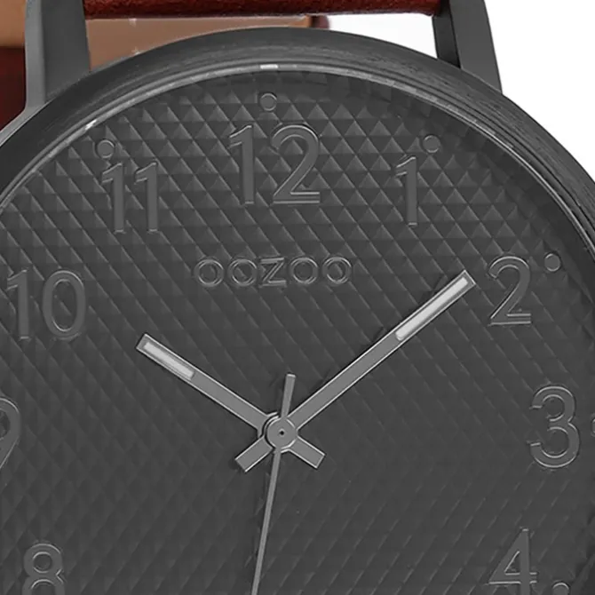 Oozoo Herren Armbanduhr Timepieces Analog Leder braun UOC9403A