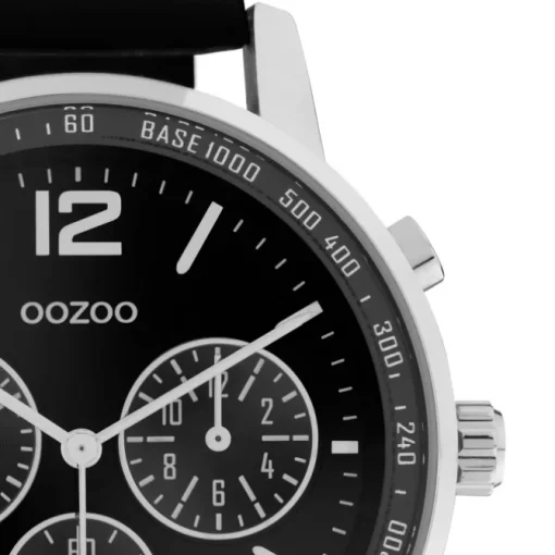 Oozoo Herren Armbanduhr Timepieces C10813 Analog Leder schwarz UOC10813