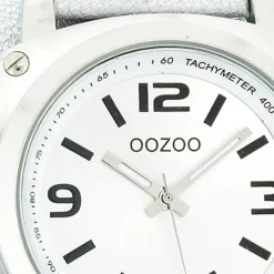 Oozoo Herren Armbanduhr Timepieces Analog Leder weiß UOC2581A