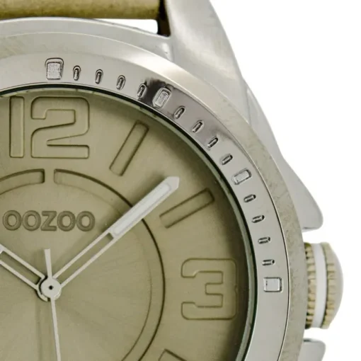 Oozoo Herren Armbanduhr Timepieces Analog Leder beige UOC5335A