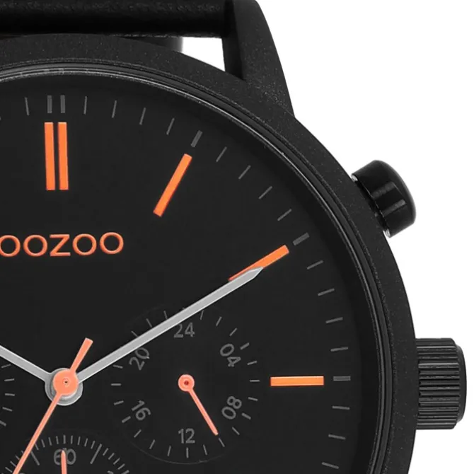 Oozoo Herren Armbanduhr Timepieces Analog Leder schwarz UOC11209