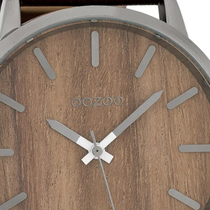 Oozoo Herren Armbanduhr Timepieces Analog Leder braun UOC9258A