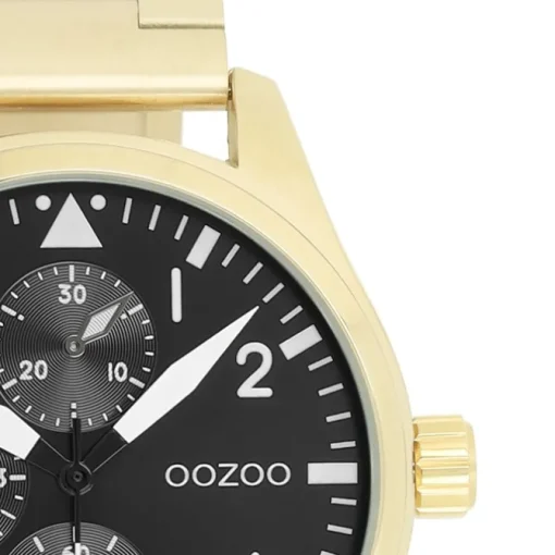 Oozoo Herren Armbanduhr Timepieces Analog Metallband gold UOC11507