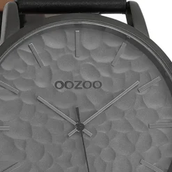 Oozoo Herren Armbanduhr Timepieces Analog Leder schwarz UOC9444A