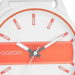 Oozoo Herren Armbanduhr Timepieces Analog Leder weiß UOC11316
