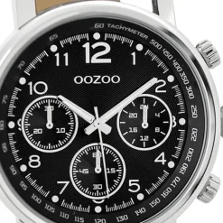 Oozoo Herren Armbanduhr Timepieces C9459A Analog Leder schwarz UOC9459A