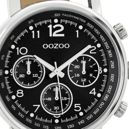 Oozoo Herren Armbanduhr Timepieces C9459A Analog Leder schwarz UOC9459A