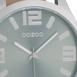 Oozoo Herren Armbanduhr Timepieces Analog Leder grüngrau UOC1011A