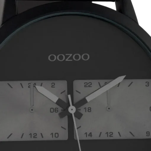 Oozoo Herren Armbanduhr Timepieces Lederband schwarz grau UOC10519