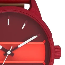 Oozoo Herren Armbanduhr Timepieces Analog Leder rot UOC11231
