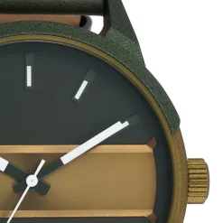 Oozoo Herren Armbanduhr Timepieces Analog Leder forest grün UOC11233