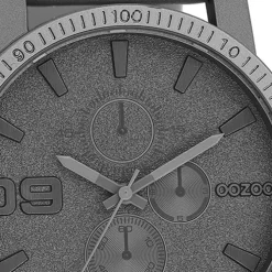 Oozoo Herren Armbanduhr Timepieces Analog Leder dunkelgrau UOC11312