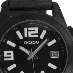 Oozoo Herren Armbanduhr Timepieces Analog Leder schwarz UOC3169A