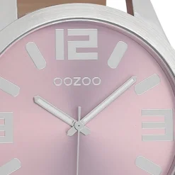 Oozoo Herren Armbanduhr Timepieces Analog Leder rosa UOC1008A