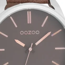Oozoo Herren Armbanduhr Timepieces Analog Leder braun UOC7073A