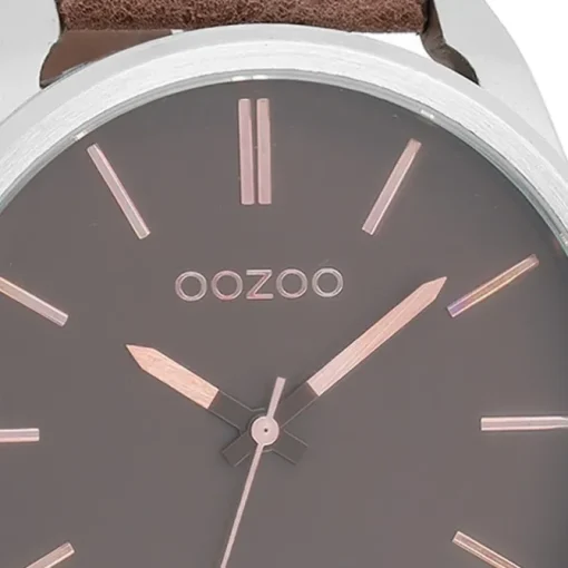 Oozoo Herren Armbanduhr Timepieces Analog Leder braun UOC7073A