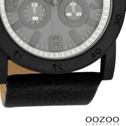 Oozoo Herren Armbanduhr Timepieces Analog Leder schwarz UOC8309A