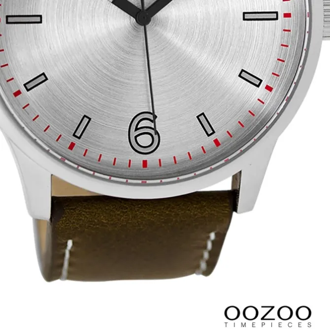 Oozoo Herren Armbanduhr Timepieces Analog Leder braun UOC9048A