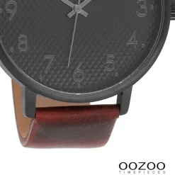 Oozoo Herren Armbanduhr Timepieces Analog Leder braun UOC9403A