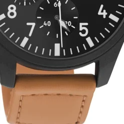 Oozoo Herren Armbanduhr Timepieces C11007 Analog Leder orange UOC11007