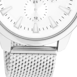 Oozoo Herren Armbanduhr Timepieces C11015 Analog Metall Mesh silber UOC11015