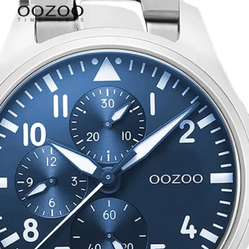 Oozoo Herren Armbanduhr Timepieces C10955 Analog Edelstahl silber UOC10955