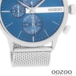 Oozoo Herren Armbanduhr Timepieces Analog Metall Mesh silber UOC11100