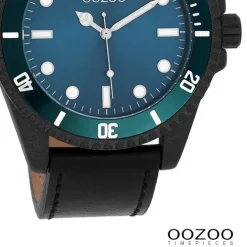 Oozoo Herren Armbanduhr Timepieces Analog Leder schwarz UOC11118