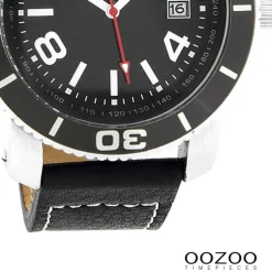 Oozoo Herren Armbanduhr Timepieces Analog Leder schwarz UOC2594A