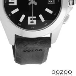 Oozoo Herren Armbanduhr Timepieces Analog Leder schwarz UOC3168A