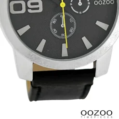 Oozoo Herren Armbanduhr Timepieces Analog Leder schwarz UOC6103A