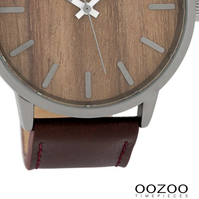Oozoo Herren Armbanduhr Timepieces Analog Leder braun UOC9258A