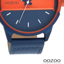 Oozoo Herren Armbanduhr Timepieces Analog Leder blau UOC11232