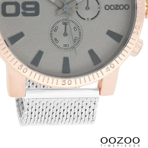 Oozoo Herren Armbanduhr Timepieces Analog Metall silber UOC9437A