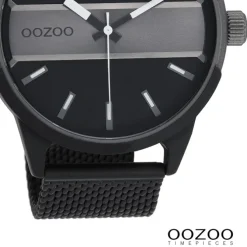 Oozoo Herren Armbanduhr Timepieces Analog Metall Mesh schwarz UOC11109